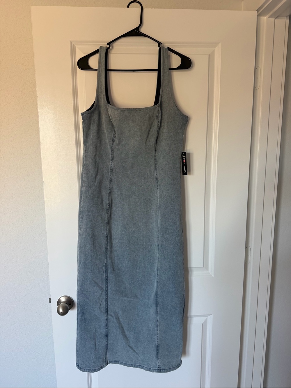 Justify Light Blue Denim Midi Tank Dress